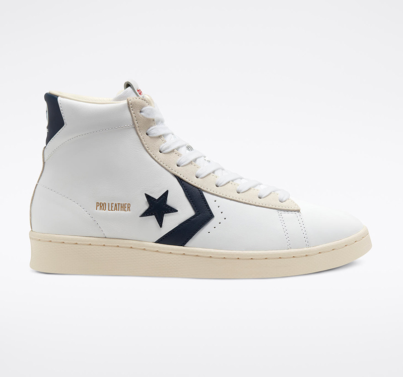 Converse Pro Leather White & Blue Colorway